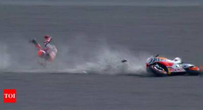 Marc Marquez suffers nasty fall in dramatic Indonesia MotoGP practice