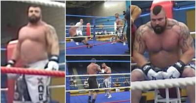 Footage of Eddie Hall's only known boxing fight so far ahead of Hafthor Bjornsson showdown