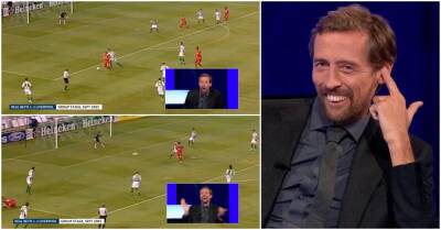 Peter Crouch commentating on his Champions League debut for Liverpool is pure gold