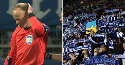Bochum vs Gladbach abandoned after linesman is struck by a beer thrown from the crowd - msn.com