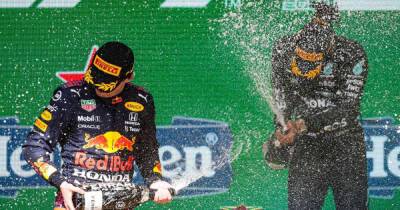 Max Verstappen - Lewis Hamilton - Valtteri Bottas - Michael Schumacher - Ferrari Trento podium bottles to raise funds for Ukraine - msn.com - Ukraine - Spain - Portugal - Austria - county Hamilton