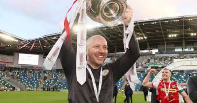 Cliftonville boss Paddy McLaughlin blanking David Healy treble talk after cup triumph
