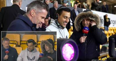 Gary Neville - Jamie Carragher - Francisco Trincao - Luke Ayling - Neville and Carragher sing HILARIOUS rendition of Wonderwall - msn.com