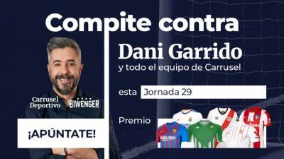 ¡Esta jornada del Clásico compite contra Dani Garrido en Biwenger y gana la camiseta de tu equipo favorito!