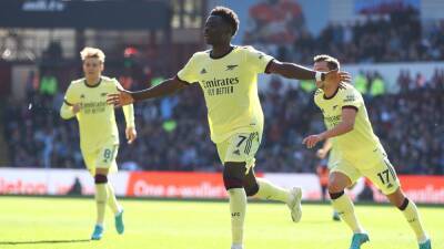 Aston Villa - Thomas Partey - Emiliano Martinez - Cedric Soares - Alexandre Lacazette - Gabriel Martinelli - Smith Rowe - Tyrone Mings - Aaron Ramsdale - Ollie Watkins - Ezri Konsa - Arsenal back on track as Saka sinks Villa - rte.ie - Manchester