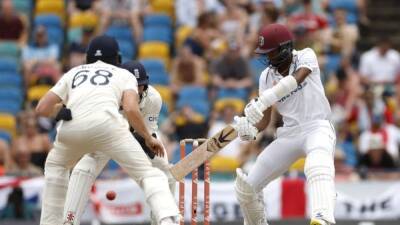 West Indies' Brathwaite creeps to 145 as test against England meanders on