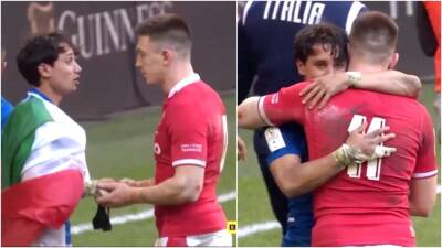 Six Nations: Wales' Josh Adams’ beautiful moment with Italy’s Ange Capuozzo