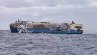 Massive cargo ship carrying electric cars sinks in Atlantic Ocean after fire