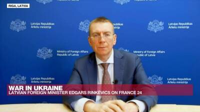 Vladimir Putin - ‘We need to impose sanctions on Belarus too,’ says Latvian FM Edgars Rinkevics - france24.com - France - Ukraine - Eu - Belarus - Latvia