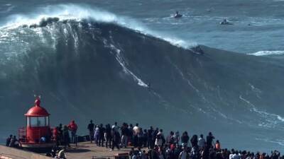 Nazaré | El despertar de Big Mama: olas gigantes a vista de dron - en.as.com - Portugal
