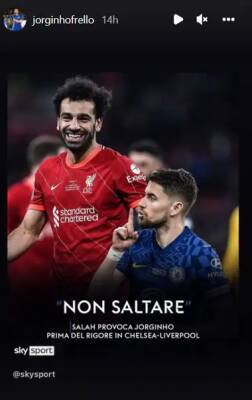 Jorginho Confirms What Mohamed Salah Said To Him Before Penalty, It's Cheeky