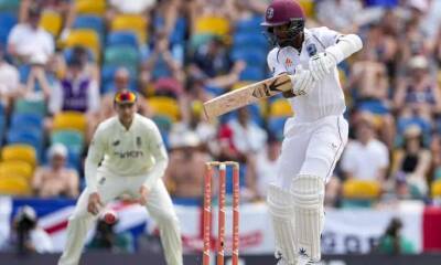 Zak Crawley - West Indies - Brian Lara - Resilient Kraigg Brathwaite sets England tough task to win second Test - theguardian.com - India - Barbados