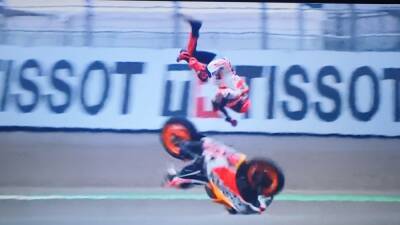 MotoGP : Durísima caída de Márquez que es trasladado al hospital