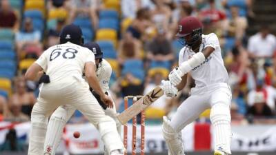 Brathwaite century boosts West Indies hopes of draw against England in second Test