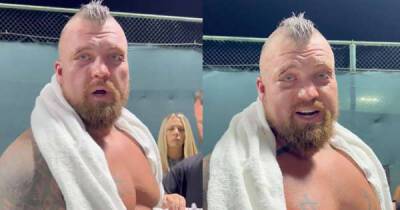 Thor Bjornsson mocks Eddie Hall with slow-motion clip of brutal knockdown