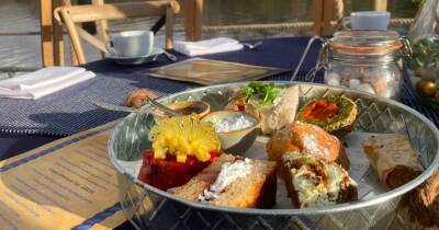 We went for afternoon tea in the lakeside domes at Heaton Park and it felt we were on holiday