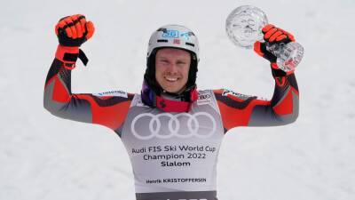 Norway's Henrik Kristoffersen takes men's slalom World Cup title in Courchevel after second-placed finish