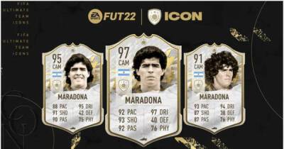 FIFA 22 are reportedly set to remove all of Diego Maradona's ICON cards due to legal dispute