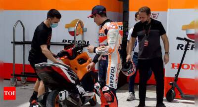 MotoGP legend Marc Marquez 'OK' after 'really big crash'