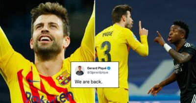 Real Madrid 0-4 Barcelona: Gerard Pique's three-word tweet after El Clasico win