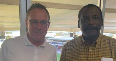BUMBLE AT THE TEST: Barbados Test matches attract football managers.