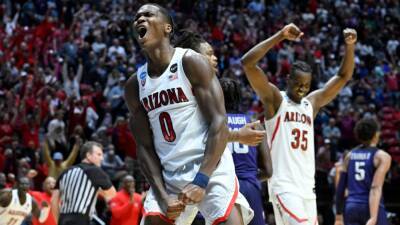 Aided by Bennedict Mathurin's 'clutch gene,' 1-seed Arizona staves off upset bid from No. 9 seed TCU in OT