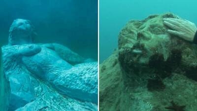 Italian fisherman sinks illegal trawlers with 'other-worldly' underwater sculptures - euronews.com - Britain - Italy