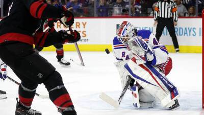 Frederik Andersen - Sebastian Aho - Alexander Georgiev makes 44 saves as Rangers blank Hurricanes - foxnews.com - New York -  New York - Jordan - state North Carolina - county Bay