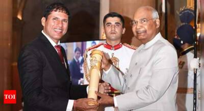 Double Paralympic gold medallist Devendra Jhajharia receives Padma Bhushan