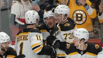 Brad Marchand - Bruce Cassidy - Marchand scores OT winner as Bruins down Habs - tsn.ca -  Boston - county Centre - county Bell
