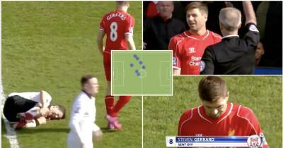 Brendan Rodgers - Steven Gerrard - Ander Herrera - Steven Gerrard's heat map after being sent off 38 seconds into Liverpool v Man Utd - givemesport.com - Manchester - Liverpool