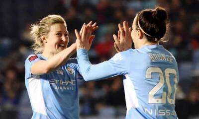 Ellie Roebuck - Ellen White - Alex Greenwood - Manchester City rout Everton in WSL to move level with United in third - theguardian.com - Manchester - Georgia -  Sandy