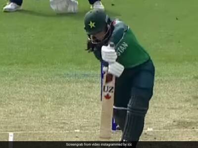 Watch: Pakistan Women Batter Sidra Ameen's Sachin Tendulkar-Like Trademark Straight Drive In ICC Women's Cricket World Cup Match