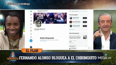 Alonso perdona a El Chiringuito después de que se diesen cuenta en directo