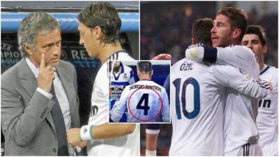 Mesut Ozil: Sergio Ramos' epic show of support after Mourinho bust-up at Madrid