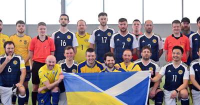 Scotland V Ukraine fans in charity football match