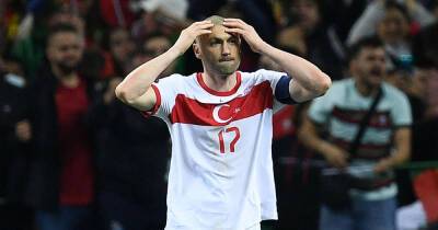 Burak Yilmaz - Watch: Yilmaz skies late penalty to send Turkey crashing out of World Cup qualifying - msn.com - Portugal - Turkey - Macedonia