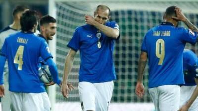 Roberto Mancini - Giorgio Chiellini - Italy 0-1 North Macedonia: 'We are destroyed and crushed', says Giorgio Chiellini - bbc.com - Russia - Switzerland - Italy - Macedonia