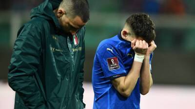 Roberto Mancini - Giorgio Chiellini - Marco Verratti - Gianluca Mancini - Italy 'destroyed and crushed' by failure to qualify for World Cup, says Chiellini - thenationalnews.com - Qatar - Italy - Macedonia