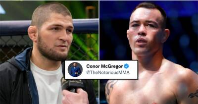 Conor McGregor responds to Khabib telling UFC fighters to blacklist Colby Covington