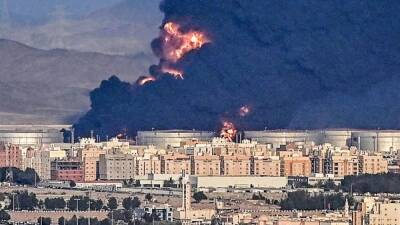 Yemen Rebel Attack On Saudi Oil Plant Sets Off Huge Fire By F1 Track