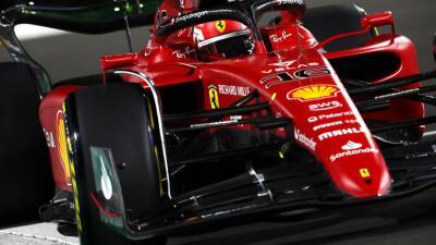 Ferrari’s Charles Leclerc sets pace after fire at Aramco oil depot delayed the start of practice session two