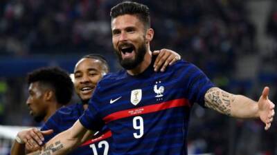 Didier Deschamps - Paul Pogba - Les Bleus - Theo Hernandez - Thierry Henry - Nicolas Pepe - Matteo Guendouzi - Jonathan Clauss - Olivier Giroud - Jules Kounde - Willy Boly - Adrien Rabiot - Kingsley Coman - Aurelien Tchouameni - France 2-1 Ivory Coast: Olivier Giroud closes in on Thierry Henry's record - bbc.com - France - South Africa - Monaco - Ivory Coast