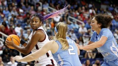 South Carolina star Aliyah Boston dominates with 28 points, 22 boards in Sweet 16 win