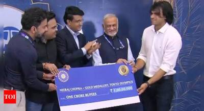 BCCI honours Olympians, including gold medallist Neeraj Chopra, ahead of IPL opener