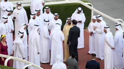 Sheikh Mohammed, Sheikh Mansour and Sheikh Hamdan at the Dubai World Cup - in pictures - thenationalnews.com - Dubai
