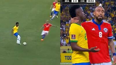 Vídeo | El tremendo caño de Vinicius a Vidal