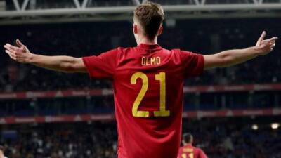 Spain 2-1 Albania: Dani Olmo strikes to deny Albania on night of late drama