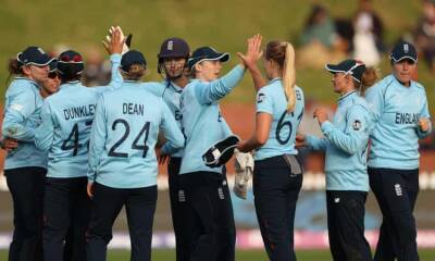 Nat Sciver - Danni Wyatt - Sophia Dunkley - Katherine Brunt - England ease past Bangladesh to book Women’s World Cup semi-finals berth - theguardian.com - Britain - South Africa - New Zealand - India - Bangladesh -  Wellington