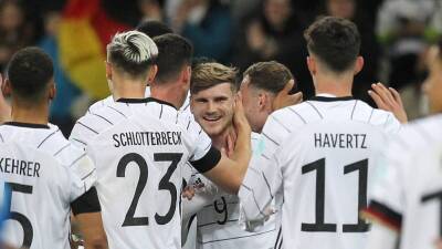 Timo Werner - Kai Havertz - Nico Schlotterbeck - Thomas Müller - Kevin Trapp - Hansi Flick - Chelsea's Havertz and Werner star for Germany in routine win over Israel - thenationalnews.com - Germany - Netherlands -  Amsterdam - Israel